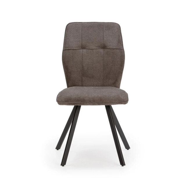 CaliCosy Set van 4 stoelen in stof met zwarte metalen poten l47 cm mery 3078755 large