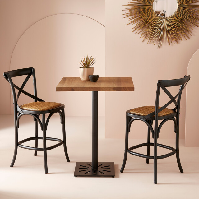 CaliCosy Tellersstoel van massief hout en webbing l50 cm bistrot 3018335 large