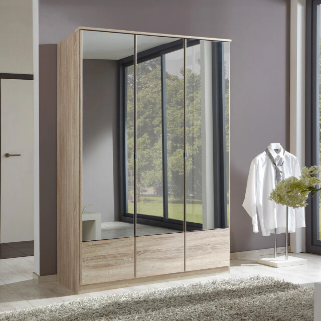 CaliCosy Kledingkast 3 deuren spiegel l135 cm 2937647 large