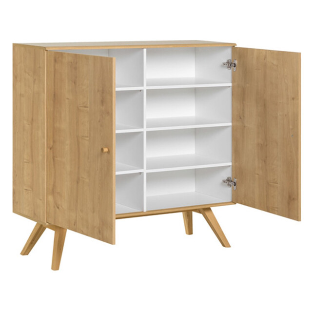 CaliCosy Dressoir met 2 deuren en 6 legplanken b120 cm nature 2937566 large