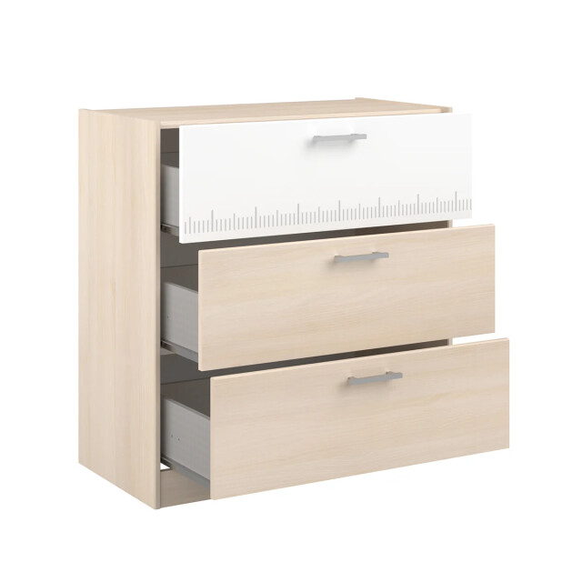 CaliCosy Ladenkast 3 laden licht hout en wit decor l78 cm charly 2929942 large