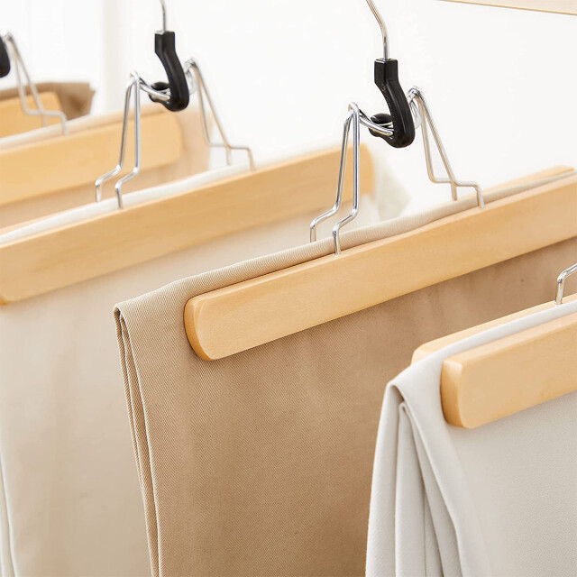 CaliCosy Set van 12 antislip hangers met klemmen voor broeken l25 x h17 cm 2929402 large