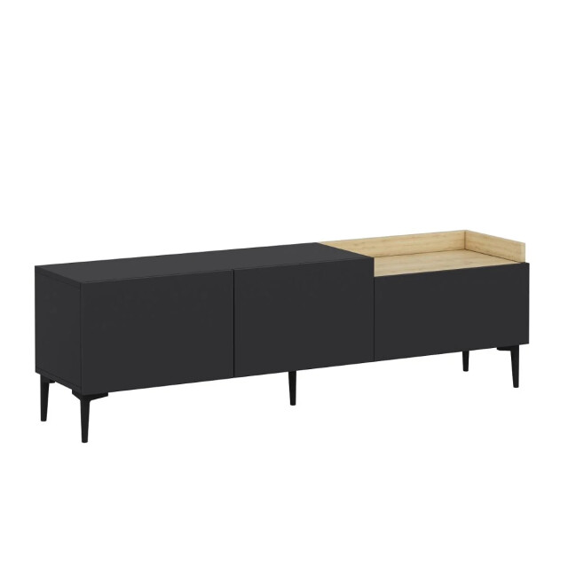 CaliCosy Tv-meubel 3 deuren antraciet grijs l160 cm mia 2930402 large