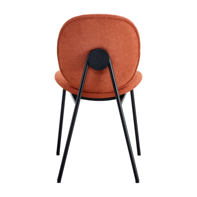 CaliCosy Set van 2 stoelen in stof met zwarte metalen poten l45 cm cori 3078570 large