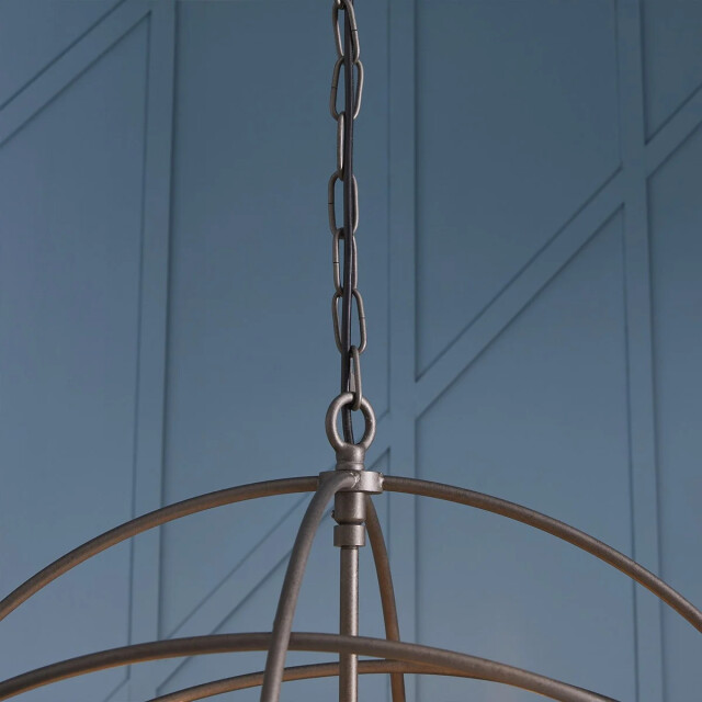 Signature Metalen grijze kroonluchter spoutnik d70cm 2929282 large