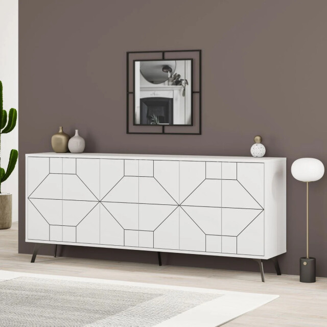 CaliCosy Buffet met 6 versierde deuren l184 cm dune 2937828 large