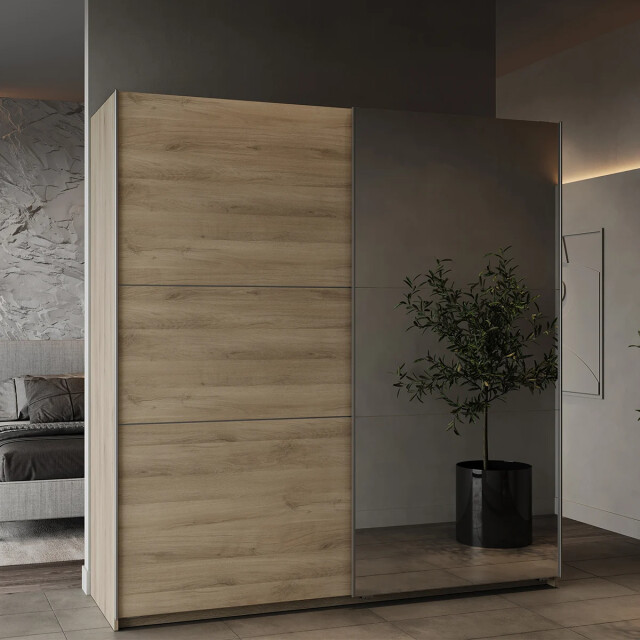 CaliCosy Kast met 2 schuifdeuren en spiegel ghost l194,5 cm 2937807 large