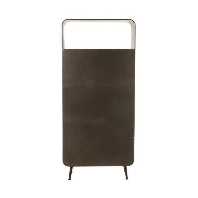 CaliCosy Hoge metalen kast met 2 deuren, 3 laden en rieten vlechtwerk 2931862 large