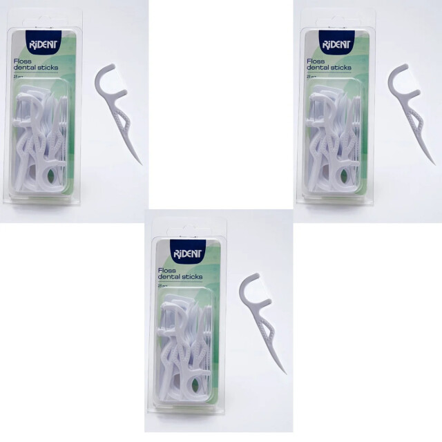 CaliCosy Set van 75 tandenstokers met witte flosdraad 7 x 1,7 cm 2928743 large