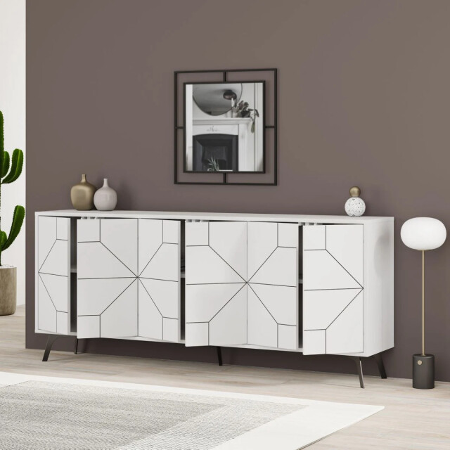 CaliCosy Buffet met 6 versierde deuren l184 cm dune 2937828 large