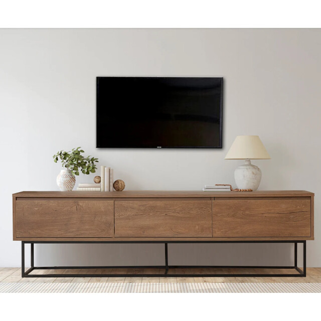 CaliCosy Tv-meubel 3 laden walnootdecor l180 cm milo 2930478 large