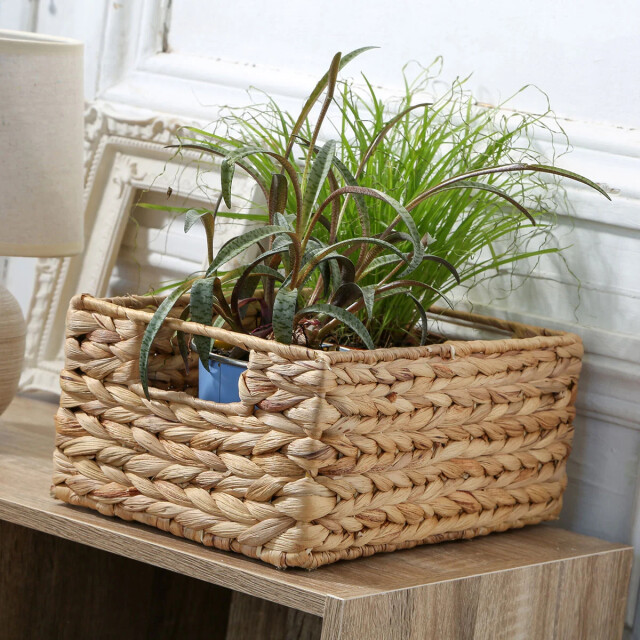 CaliCosy Waterhyacint mandje met metalen frame hoogte 13 cm 2928518 large