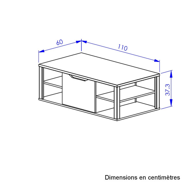 CaliCosy Buxton salontafel met centraal opbergvak gemaakt in frankrijk 2929778 large