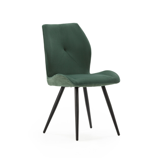 CaliCosy Set van 2 stoelen in stof met zwarte metalen poten l45 cm adaya 3078566 large