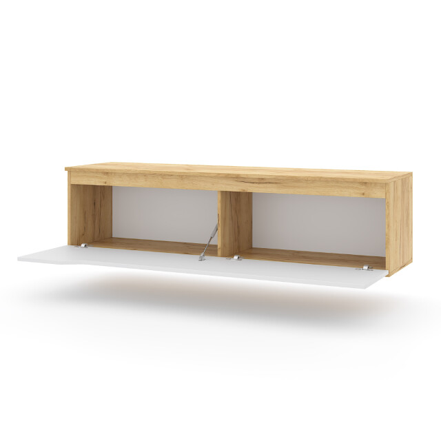 CaliCosy Meubel tv 1 deur decor eikenhout en wit l140 cm tree 2930518 large