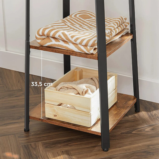 CaliCosy Kapstok met 3 niveaus planken, haken en stangen h180 cm 2930058 large