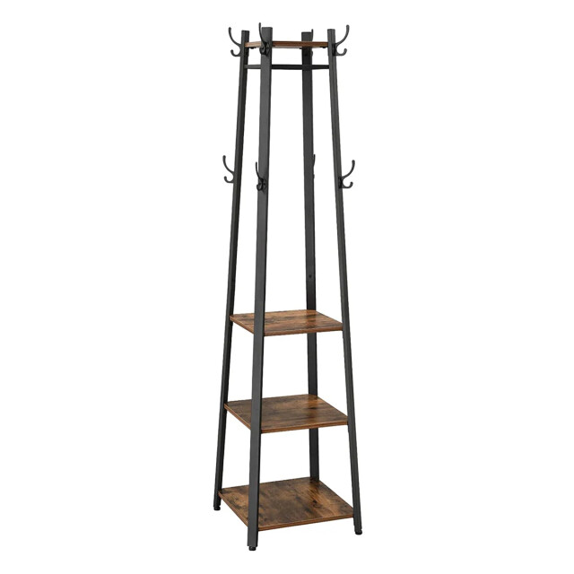 CaliCosy Kapstok met 3 niveaus planken, haken en stangen h180 cm 2930058 large
