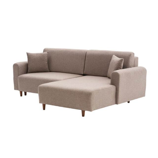 CaliCosy Hoekbank met slaapfunctie en rechtse chaise longue in stof l246 cm mane 3079646 large