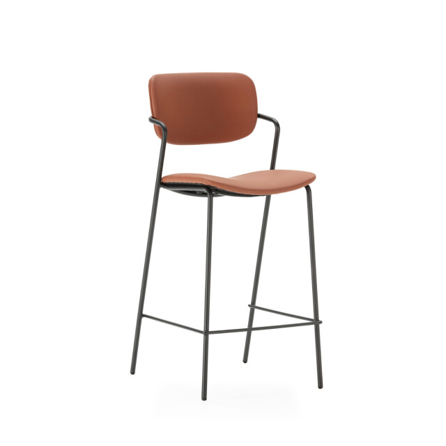 CaliCosy Set van 2 krukken met zwarte metalen poten h66 cm maika 3079156 large