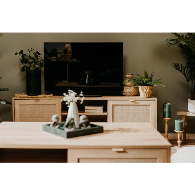 CaliCosy Tv-meubel 2 deuren l150 cm rotanprint bali 2929978 large