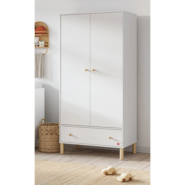 CaliCosy Kledingkast 2 deuren en 1 lade h185 cm tela 2937704 large