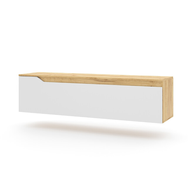 CaliCosy Meubel tv 1 deur decor eikenhout en wit l140 cm tree 2930518 large