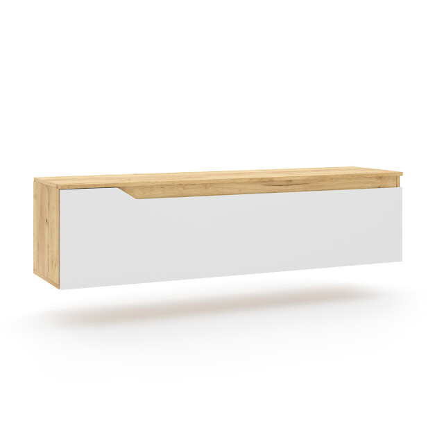 CaliCosy Meubel tv 1 deur decor eikenhout en wit l140 cm tree 2930518 large