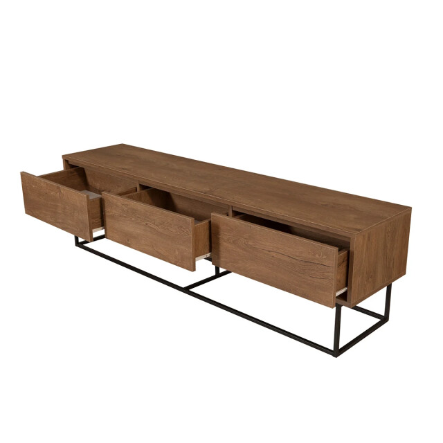 CaliCosy Tv-meubel 3 laden walnootdecor l180 cm milo 2930478 large