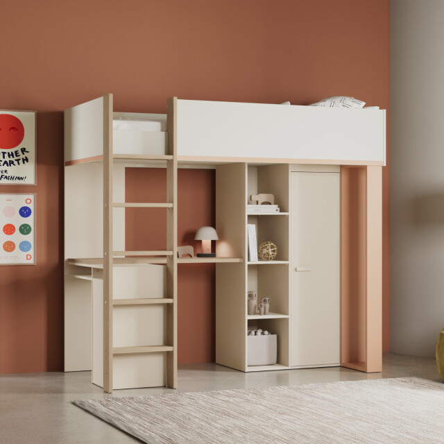 CaliCosy Hoogslaper met bureau en kast h183 cm camillia 3040884 large