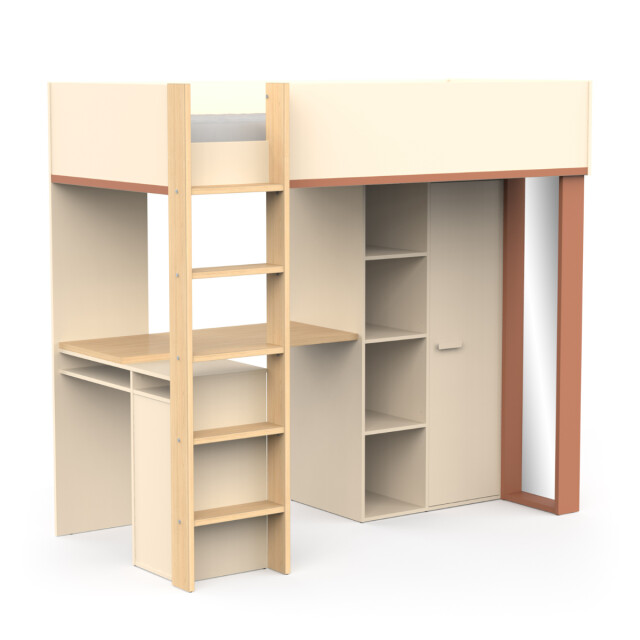 CaliCosy Hoogslaper met bureau en kast h183 cm camillia 3040884 large