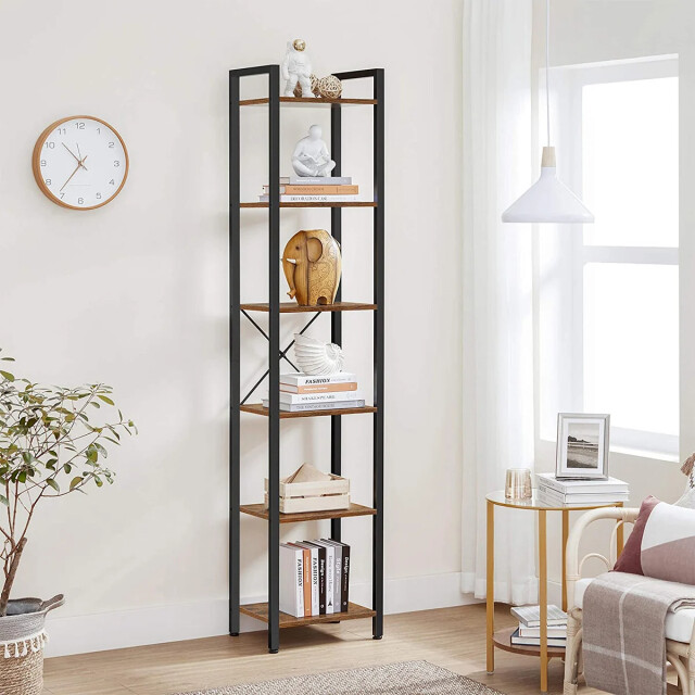 CaliCosy Rek 6 niveaus industrieel metaal en hout l40 x h187.5 cm 2930010 large