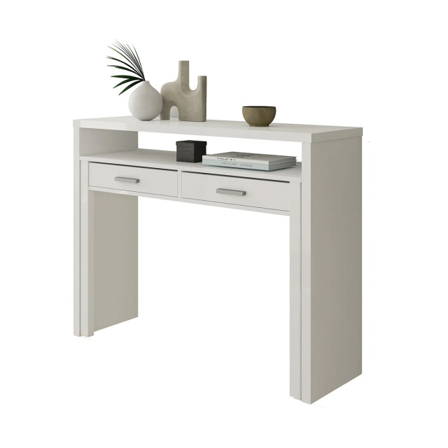 CaliCosy Uitschuifbare bureauconsole met 2 laden l100 cm consola 2936955 large