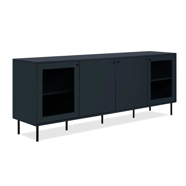 CaliCosy Buffet bas 4 deuren waarvan 2 met glas marineblauw l180 cm bogota 2930269 large