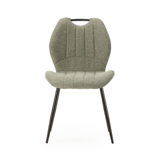 CaliCosy Set van 4 stoelen in stof met zwarte metalen poten l48 cm muli 3078790 large