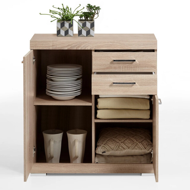 CaliCosy Dressoir met 2 deuren en 2 laden l80cm bristol 2937002 large