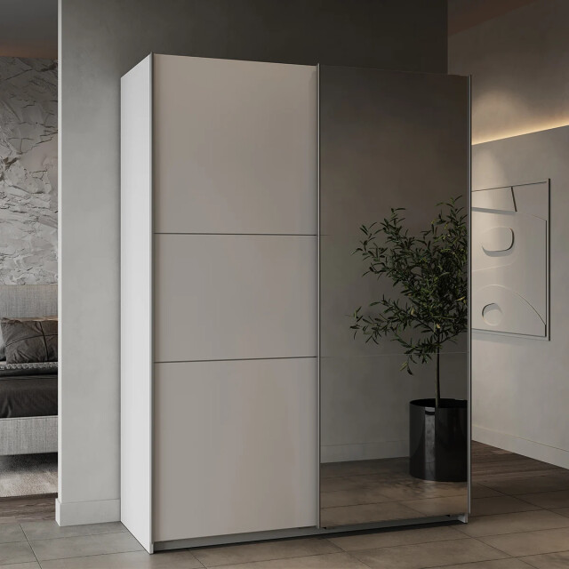 CaliCosy Kast met 2 schuifdeuren en spiegel ghost l148 cm 2937802 large
