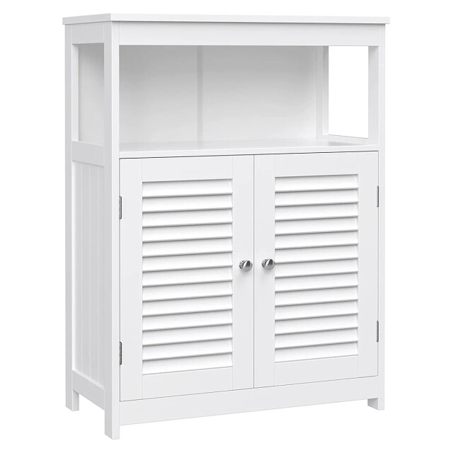 CaliCosy Wit opbergmeubel met 2 jaloeziedeuren en 1 vak l60 x h80cm 2930007 large