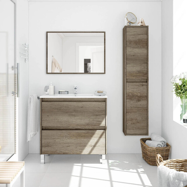 CaliCosy Hangende kolomkast met 2 deuren, h140 cm 2937542 large