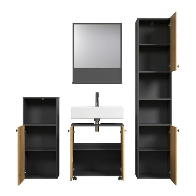 CaliCosy Lage badkamerkast met 1 deur en 1 open vak l40 cm purebliss 3042308 large