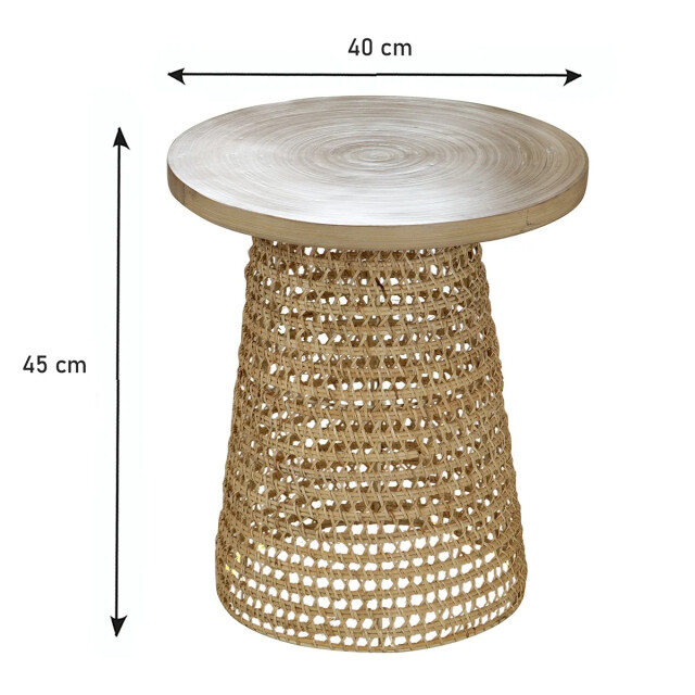 CaliCosy Bamboe tafelblad met rotan voet 2929266 large