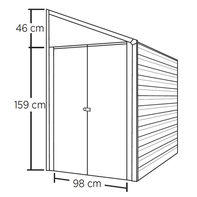 Spacemaker Yardsaver metalen gereedschapsschuur aanbouw 124x203x208 cm 3169349 large