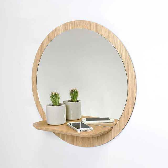 CaliCosy Wandspiegel met plank groot model dia.40 cm 2929436 large