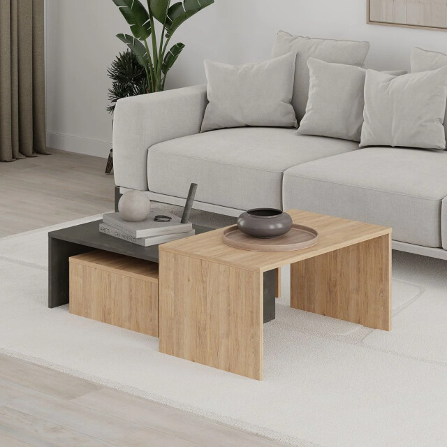 CaliCosy Set van 3 salontafels trio l80 cm 2930307 large