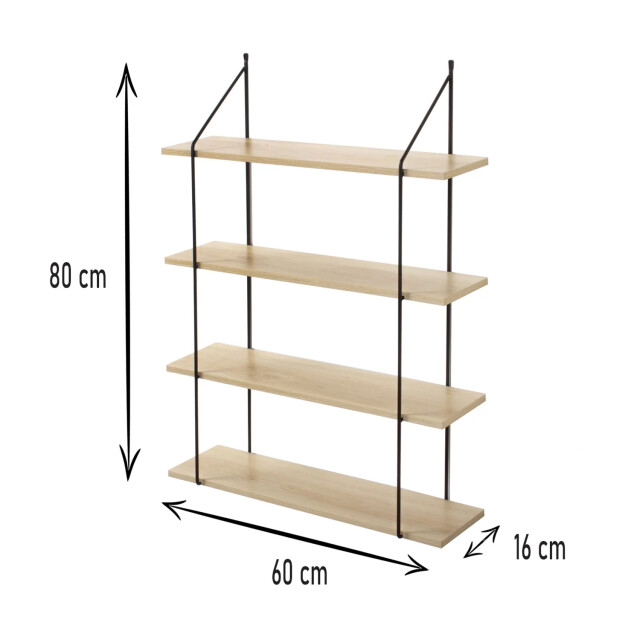 CaliCosy Wandplank 4 niveaus houtdecor l60 cm 2929395 large