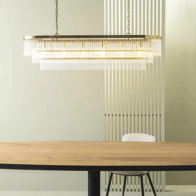 Signature Gouden kroonluchter met kristallen hangers pool 3060998 large