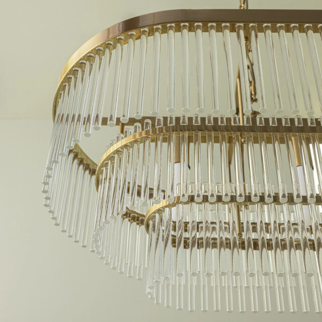 Signature Gouden kroonluchter met kristallen hangers pool 3060998 large