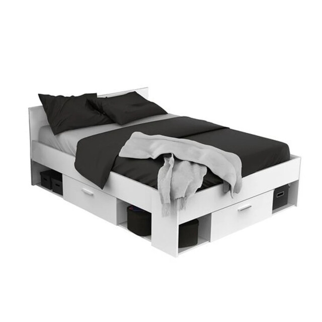 CaliCosy Uitschuifbaar bed wit 3 laden 140x190/200cm chicago 2930585 large