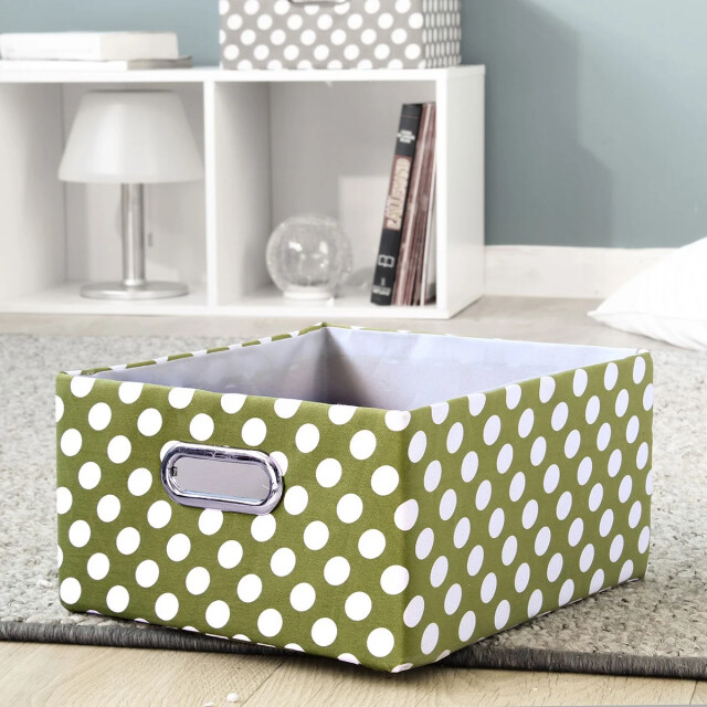 CaliCosy Lade met groene stof en witte stippen 2948017 large