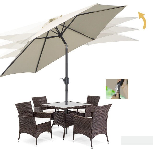 4goodz Outsunny knikparasol met draaihendel aluminium - 3169337 large
