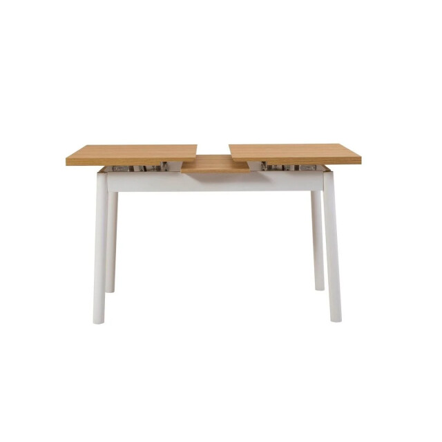 CaliCosy Uitschuifbare tafel van 120 tot 153 cm, beuken en wit decor oliver 3061546 large